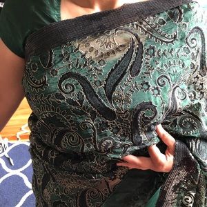 Embroidered Tissue Saree